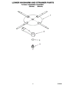 04 - Lower Washarm And Strainer Parts parts for Kitchenaid Dishwasher KUDU02VRMT0 from AppliancePartsPros.com