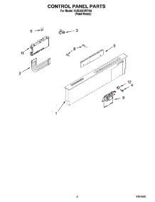 02 - Control Panel Parts parts for Kitchenaid Dishwasher KUDU02VRPA0 from AppliancePartsPros.com