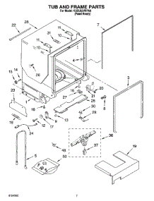 07 - Tub And Frame Parts parts for Kitchenaid Dishwasher KUDU02VRPA0 from AppliancePartsPros.com