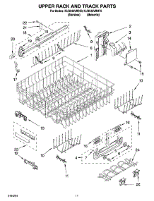 09 - Upper Rack And Track Parts parts for Kitchenaid Dishwasher KUDU02VRSS0 from AppliancePartsPros.com