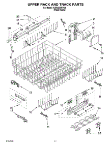 09 - Upper Rack And Track Parts parts for Kitchenaid Dishwasher KUDU02VRPA0 from AppliancePartsPros.com