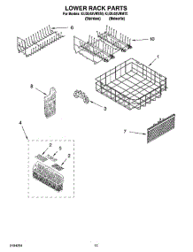 12 - Lower Rack Parts, Optional Parts (Not Included) parts for Kitchenaid Dishwasher KUDU02VRMT0 from AppliancePartsPros.com