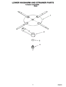 04 - Lower Washarm And Strainer Parts parts for Kitchenaid Dishwasher KUDJ02CRBS0 from AppliancePartsPros.com