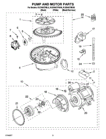 08 - Pump And Motor Parts parts for Kitchenaid Dishwasher KUDI02CRBL0 from AppliancePartsPros.com