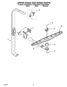 10 - Upper Wash And Rinse Parts parts for Kitchenaid Dishwasher KUDK02CRWH0 from AppliancePartsPros.com