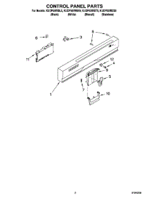 02 - Control Panel Parts parts for Kitchenaid Dishwasher KUDP02IRBS0 from AppliancePartsPros.com