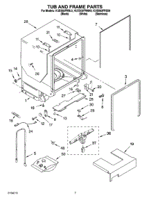07 - Tub And Frame Parts parts for Kitchenaid Dishwasher KUDS02FRBL0 from AppliancePartsPros.com