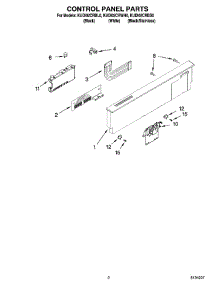02 - Control Panel Parts parts for Kitchenaid Dishwasher KUDI02CRBS0 from AppliancePartsPros.com