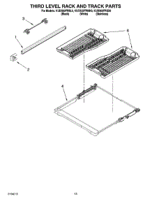 10 - Third Level Rack And Track Parts parts for Kitchenaid Dishwasher KUDS02FRBL0 from AppliancePartsPros.com