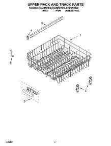 09 - Upper Rack And Track Parts parts for Kitchenaid Dishwasher KUDI02CRBS0 from AppliancePartsPros.com