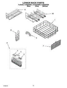 12 - Lower Rack Parts, Optional Parts (Not Included) parts for Kitchenaid Dishwasher KUDS02FRSS0 from AppliancePartsPros.com