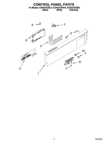 02 - Control Panel Parts parts for Kitchenaid Dishwasher KUDK02CRBL0 from AppliancePartsPros.com