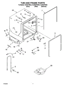 07 - Tub And Frame Parts parts for Kitchenaid Dishwasher KUDI02FRBL0 from AppliancePartsPros.com