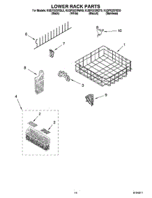11 - Lower Rack Parts, Optional Parts (Not Included) parts for Kitchenaid Dishwasher KUDP02SRBL0 from AppliancePartsPros.com