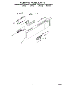 02 - Control Panel Parts parts for Kitchenaid Dishwasher KUDP02SRBT0 from AppliancePartsPros.com