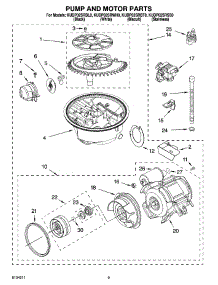 08 - Pump And Motor Parts parts for Kitchenaid Dishwasher KUDP02SRBT0 from AppliancePartsPros.com