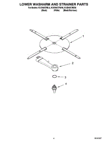 04 - Lower Washarm And Strainer Parts parts for Kitchenaid Dishwasher KUDI02CRWH0 from AppliancePartsPros.com