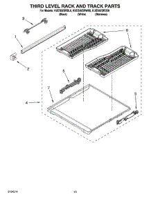 10 - Third Level Rack And Track Parts parts for Kitchenaid Dishwasher KUDS02SRWH0 from AppliancePartsPros.com