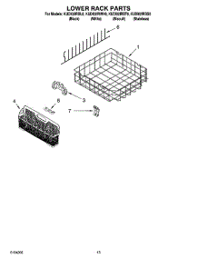 11 - Lower Rack Parts, Optional Parts (Not Included) parts for Kitchenaid Dishwasher KUDI02IRBL0 from AppliancePartsPros.com