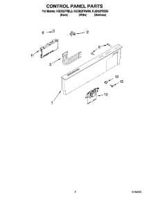 02 - Control Panel Parts parts for Kitchenaid Dishwasher KUDI02FRWH0 from AppliancePartsPros.com