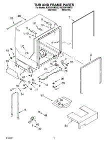 07 - Tub And Frame Parts parts for Kitchenaid Dishwasher KUDS01VMMT5 from AppliancePartsPros.com