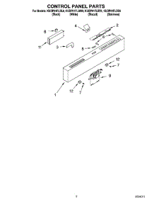 02 - Control Panel Parts parts for Kitchenaid Dishwasher KUDP01FLBT6 from AppliancePartsPros.com