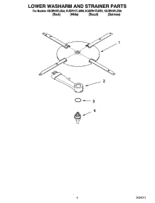 04 - Lower Washarm And Strainer Parts parts for Kitchenaid Dishwasher KUDP01FLBT6 from AppliancePartsPros.com