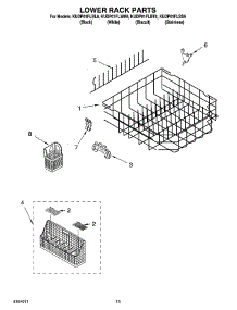 10 - Lower Rack Parts parts for Kitchenaid Dishwasher KUDP01FLBT6 from AppliancePartsPros.com