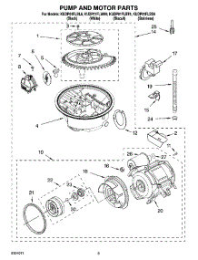 08 - Pump And Motor Parts parts for Kitchenaid Dishwasher KUDP01FLSS6 from AppliancePartsPros.com