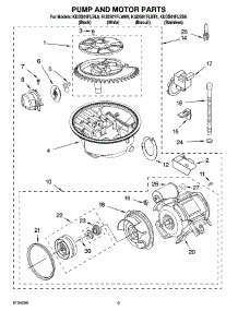 08 - Pump And Motor Parts parts for Kitchenaid Dishwasher KUDS01FLBL6 from AppliancePartsPros.com