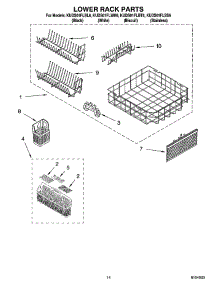 11 - Lower Rack Parts, Optional Parts (Not Included) parts for Kitchenaid Dishwasher KUDS01FLBL6 from AppliancePartsPros.com