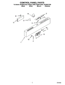 02 - Control Panel Parts parts for Kitchenaid Dishwasher KUDS01FLBT6 from AppliancePartsPros.com