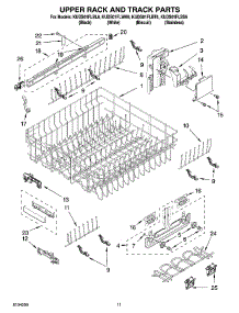 09 - Upper Rack And Track Parts parts for Kitchenaid Dishwasher KUDS01FLWH6 from AppliancePartsPros.com