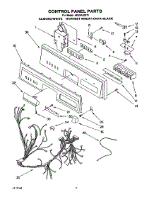 03 - Control Panel, Lit / Optional parts for Whirlpool Dishwasher 4KUDA220T5 from AppliancePartsPros.com
