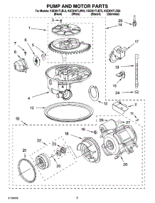 08 - Pump And Motor Parts parts for Kitchenaid Dishwasher KUDI01FLWH6 from AppliancePartsPros.com