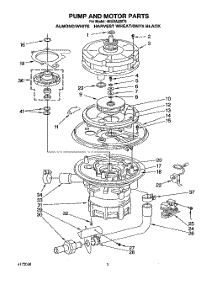 04 - Pump And Motor parts for Whirlpool Dishwasher 4KUDA220T5 from AppliancePartsPros.com