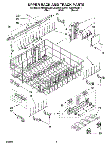 09 - Upper Rack And Track Parts parts for Kitchenaid Dishwasher KUDS01DLBT1 from AppliancePartsPros.com
