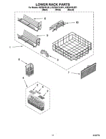 11 - Lower Rack Parts parts for Kitchenaid Dishwasher KUDS01DLBT1 from AppliancePartsPros.com