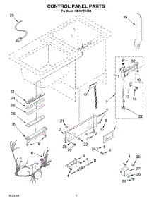 02 - Control Panel parts for Kitchenaid Dishwasher KIDS01EKSS0 from AppliancePartsPros.com