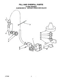 07 - Fill And Overfill parts for Whirlpool Dishwasher 4KUDA220T5 from AppliancePartsPros.com