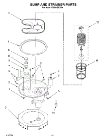 06 - Sump And Strainer parts for Kitchenaid Dishwasher KIDS01EKSS0 from AppliancePartsPros.com