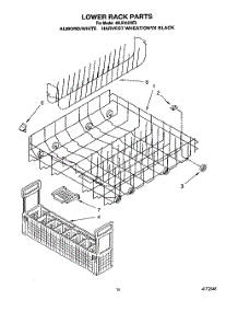 11 - Lower Rack parts for Whirlpool Dishwasher 4KUDA220T5 from AppliancePartsPros.com