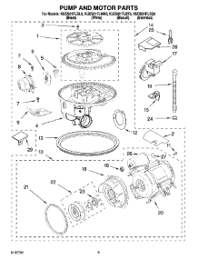 08 - Pump And Motor Parts parts for Kitchenaid Dishwasher KUDS01FLSS0 from AppliancePartsPros.com