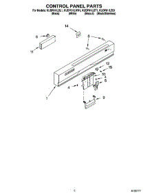 02 - Control Panel Parts parts for Kitchenaid Dishwasher KUDP01ILBL1 from AppliancePartsPros.com
