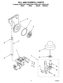 06 - Fill And Overfill Parts parts for Kitchenaid Dishwasher KUDP01FLBT1 from AppliancePartsPros.com