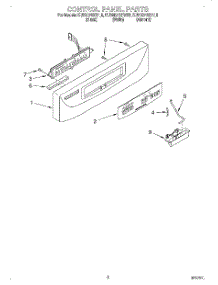 02 - Control Panel parts for Kitchenaid Dishwasher KUDM24SEAL5 from AppliancePartsPros.com
