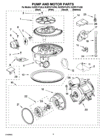 08 - Pump And Motor Parts parts for Kitchenaid Dishwasher KUDP01FLBT0 from AppliancePartsPros.com