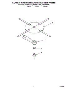 04 - Lower Washarm And Strainer Parts parts for Kitchenaid Dishwasher KUDS01DLWH1 from AppliancePartsPros.com