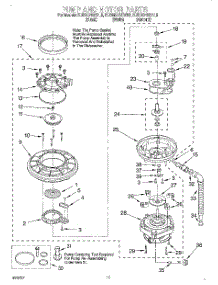 09 - Pump And Motor parts for Kitchenaid Dishwasher KUDM24SEAL5 from AppliancePartsPros.com