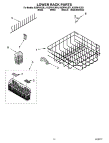 11 - Lower Rack Parts parts for Kitchenaid Dishwasher KUDP01ILBS1 from AppliancePartsPros.com